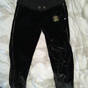 Roberto Cavalli velour track pants
